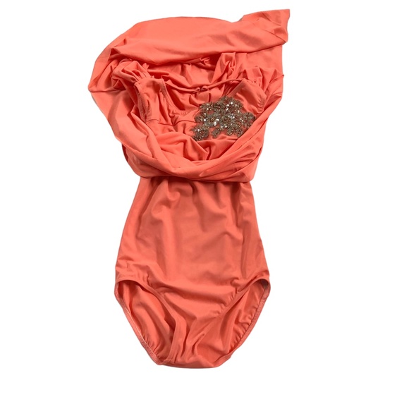 Lyrical costume in soft orange / peach with headpiece Size 7/8 - Picture 3 of 7